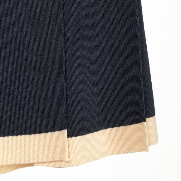 Escada by Margaretha Ley Navy Wool-Knit Piped Sweater & Skirt Set - Picture 16 of 16